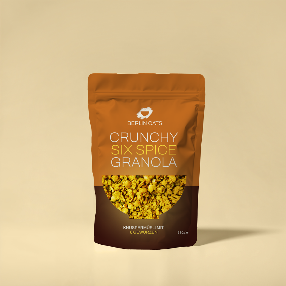 Berlin Oats Crunchy Six Spice Granola auf der Theke